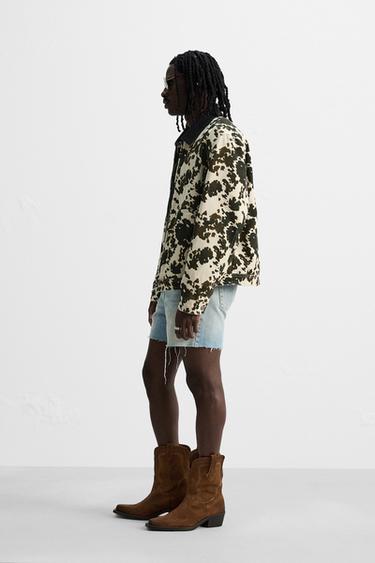 MINI SHORT EN DENIM - Bleu encre de Zara - Image 3