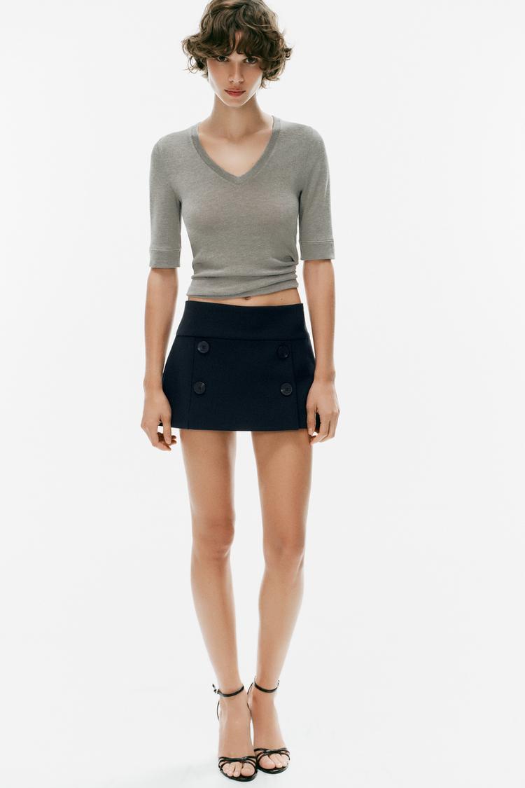 BUTTON SKORT