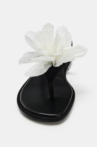 SANDALES PLATES FLEUR - Multicolore de Zara - Image 2