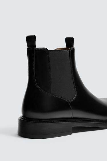 LEATHER CHELSEA BOOTS - Black by Zara - Image 2