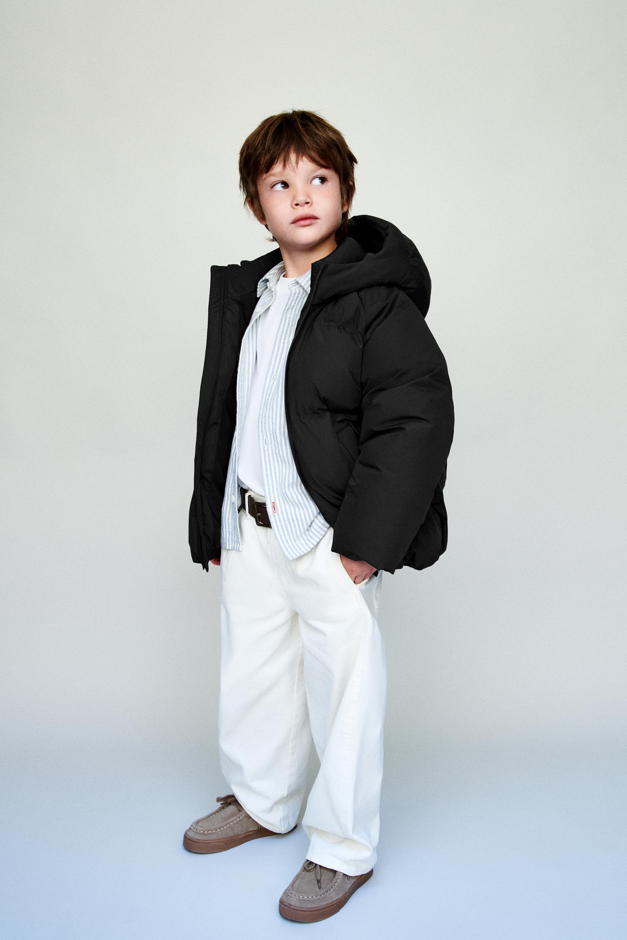 Детские куртки Zara WATER REPELLENT HOODED PUFFER COAT — фото 12