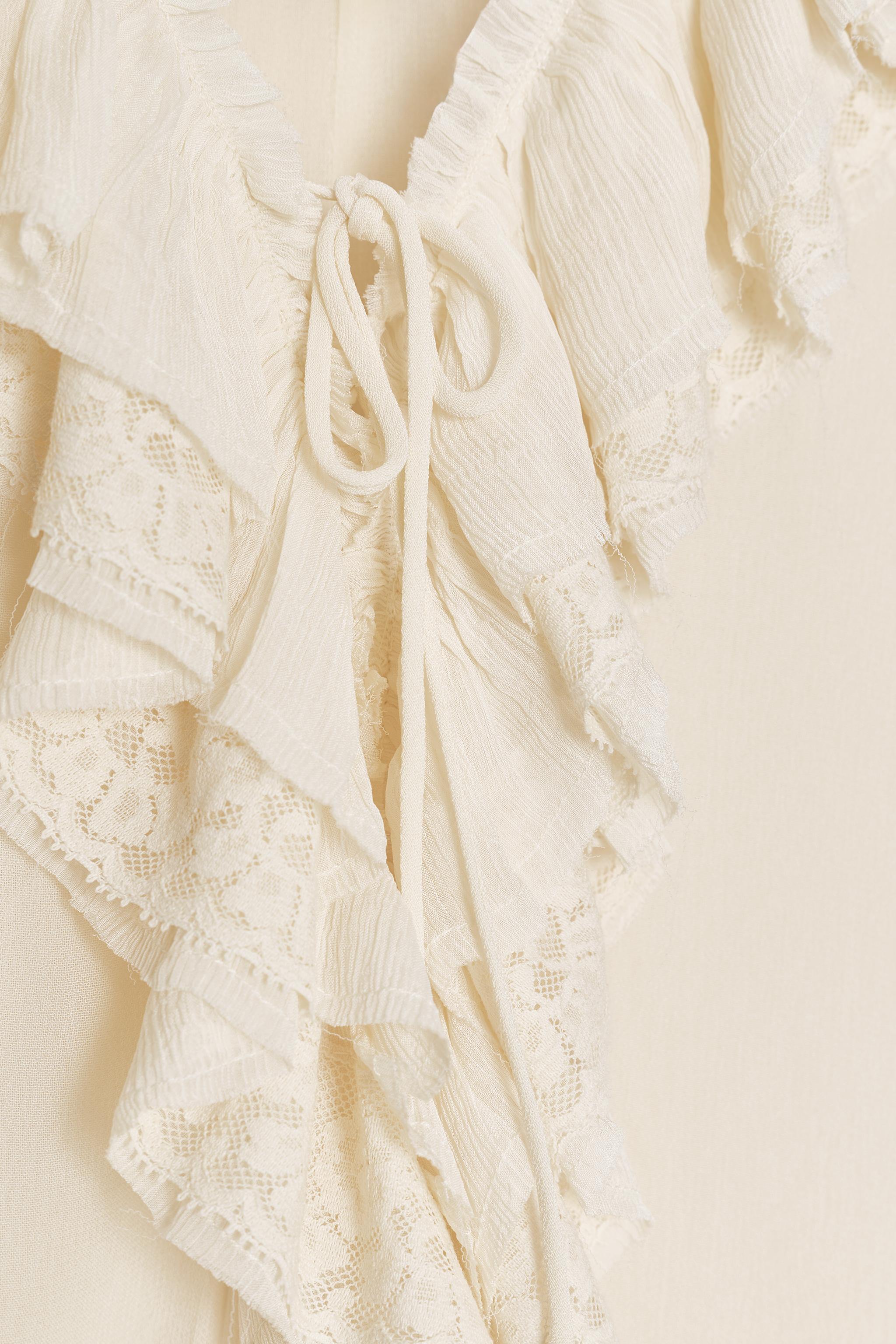ROBE À VOLANTS ET DENTELLE ZW COLLECTION