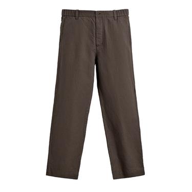 HEMP/COTTON STRAIGHT-LEG TROUSERS - Brown by Zara