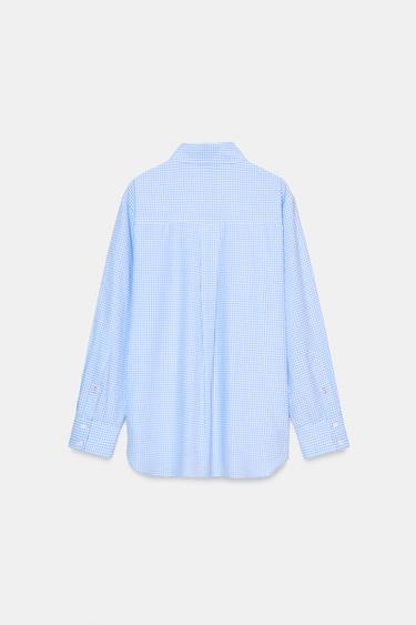 CHEMISE OXFORD À CARREAUX - Bleu / Blanc de Zara - Image 5
