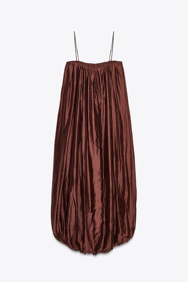 ZW COLLECTION MULTI-POSITION BALLOON DRESS - Terracotta by Zara - Image 11