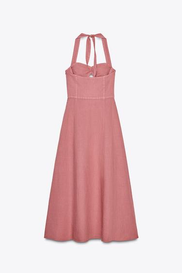 RAMIE HALTER MIDI DRESS - MARSALA by Zara - Image 5