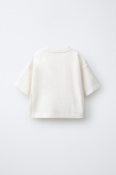 CAMISETA LISA HEAVY JERSEY - Crudo de Zara