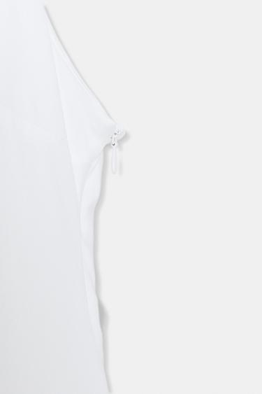 POPLIN HALTERNECK DRESS - White by Zara - Image 5