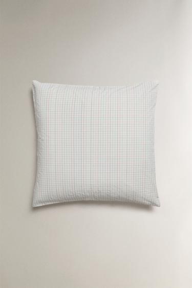 KIDS' CHECK COTTON PILLOWCASE — Multicolored 2