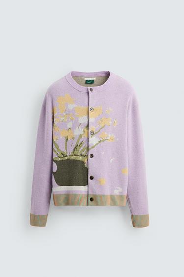 FLORAL JACQUARD CARDIGAN © OTIS KWAME KYE QUAICOE - Violet by Zara