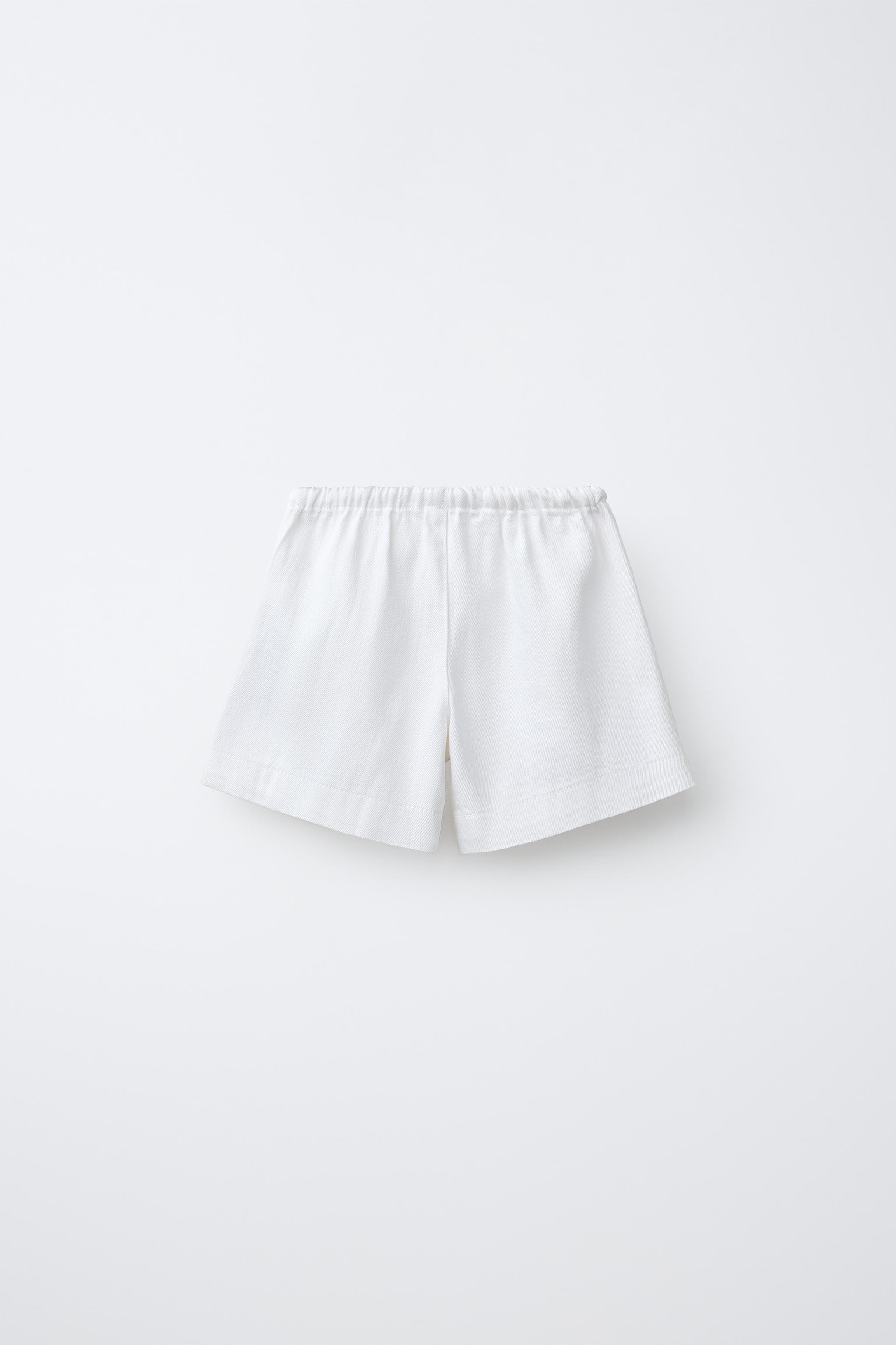 Детские шорты Zara DRAWSTRING DENIM SHORTS — фото 2
