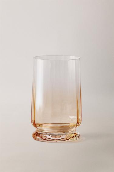TRINKGLAS MIT LINIEN - Gelb von Zara