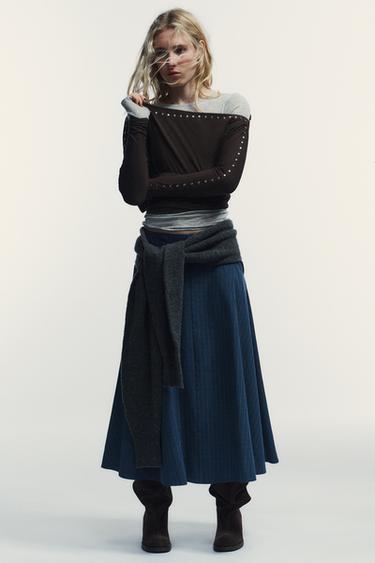 SCARF WITH SLEEVE EFFECT - Grey by Zara - Image 0