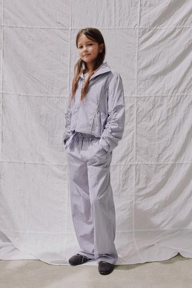 NYLON TROUSERS WITH CORD - Light mauve by Zara