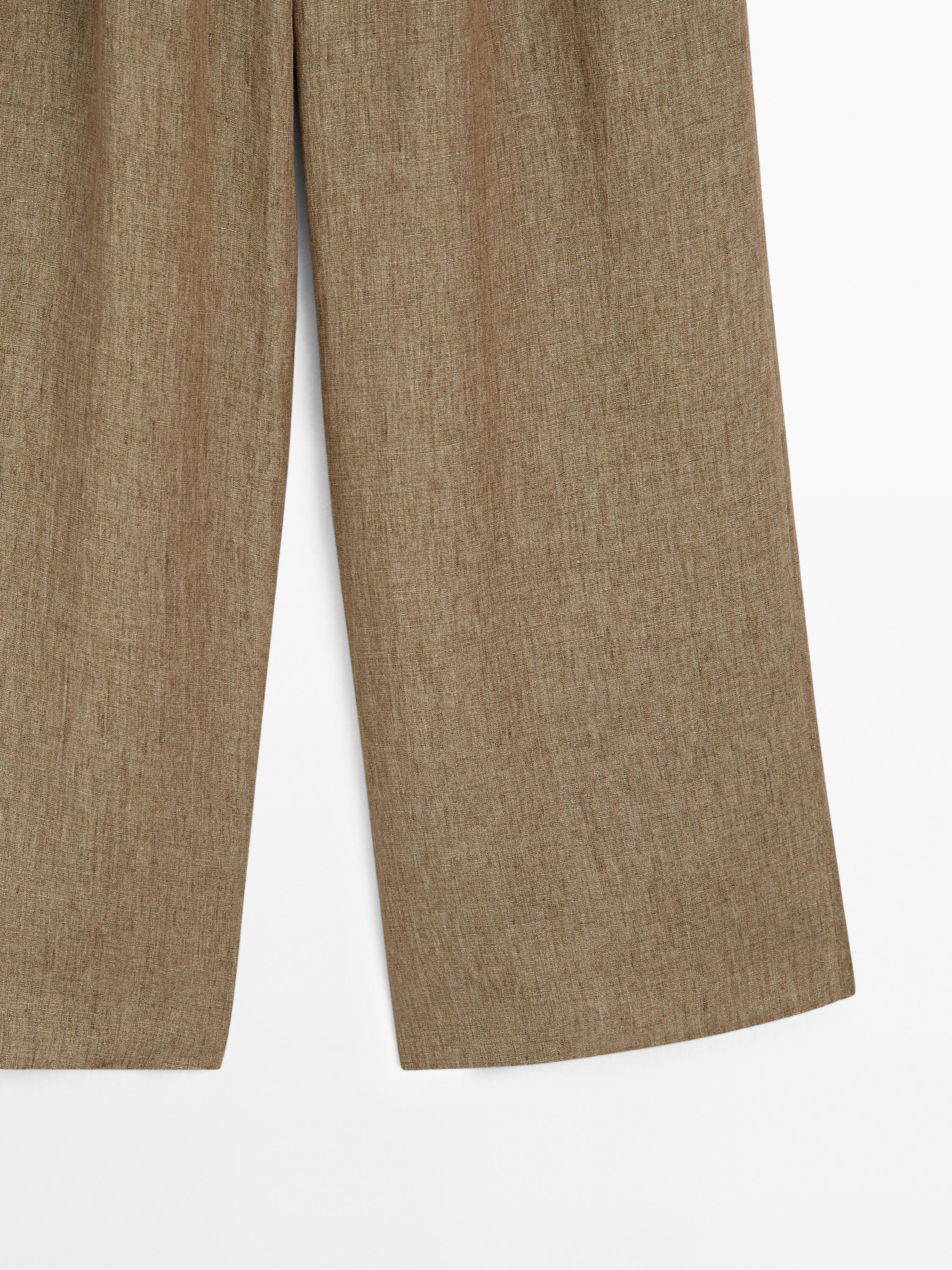 Flowing 100% linen trousers