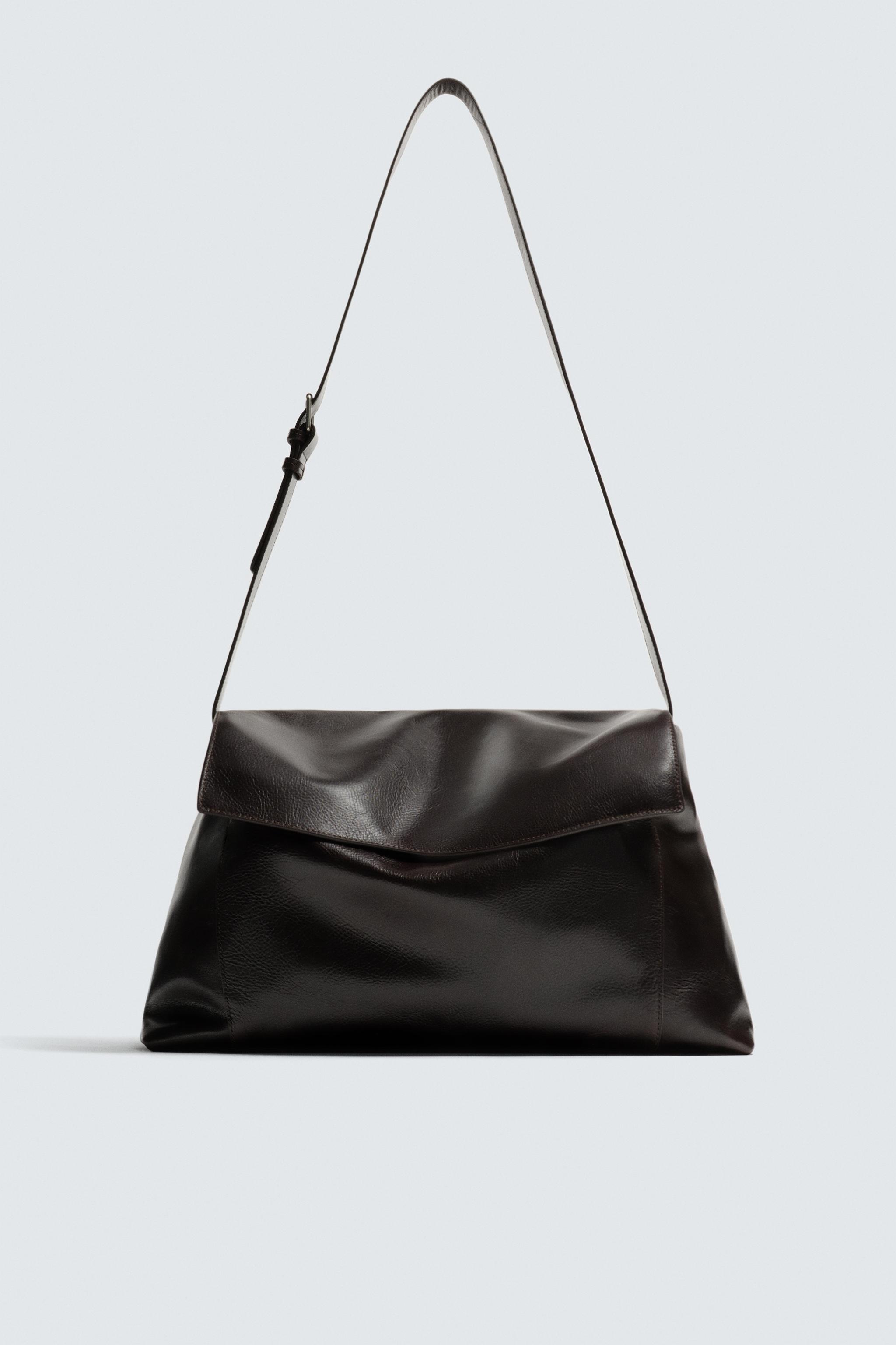 XL LIMITED EDITION LEATHER CROSSBODY BAG - Brown | ZARA United States