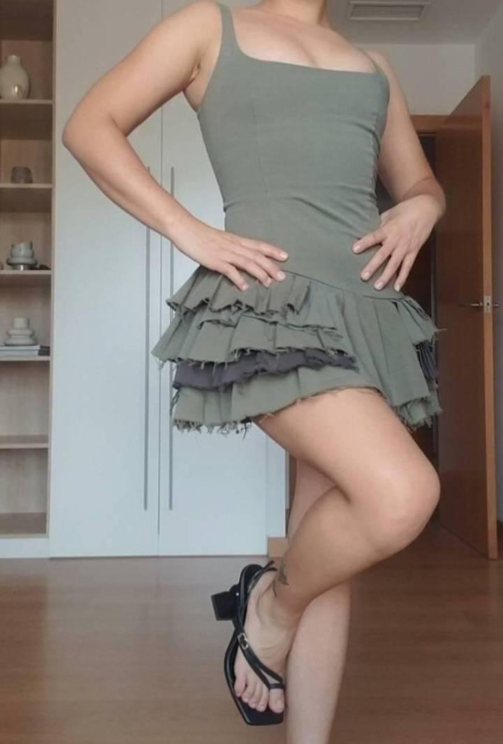 PLAYSUIT DRESS WITH CONTRAST BOX PLEATS - Image 6