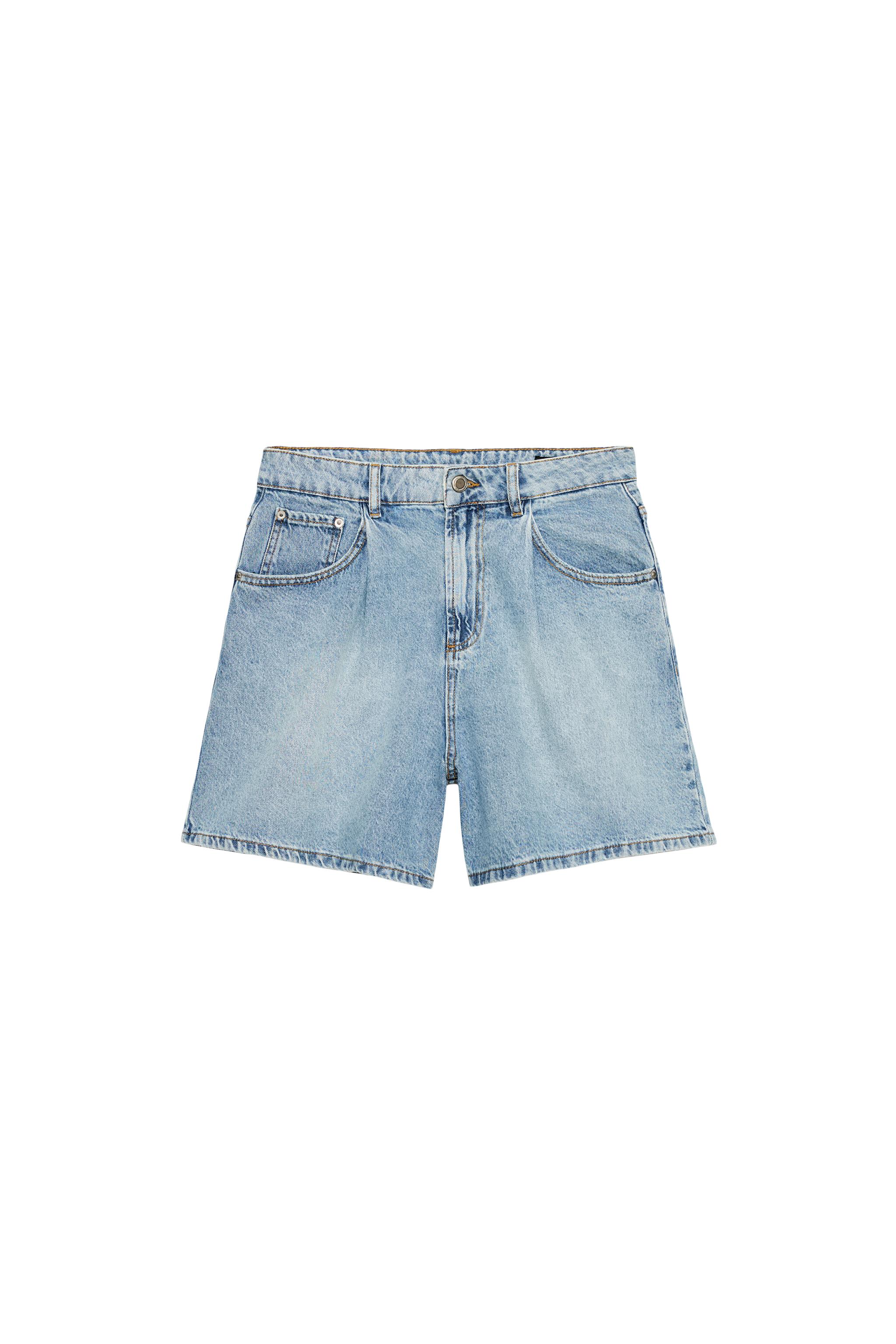 早紀 ZWコレクション ハイウエストデニムショートパンツ - ブルー | ZARA