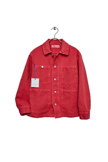 STORIESZ - SOBRECAMISA CANVAS - Rojo de Zara