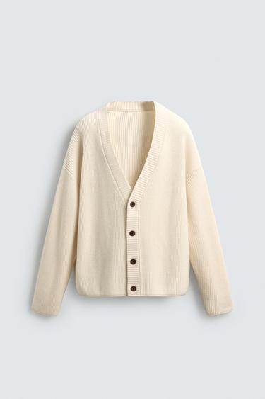 CASACO DE MALHA RELAXED FIT ESTRUTURADO - Cru da Zara