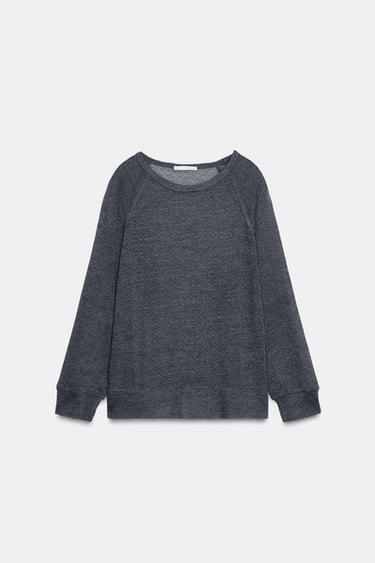 PULL RUSTIQUE À MANCHES LONGUES - Gris anthracite de Zara - Image 3
