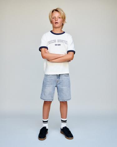 برمودا DENIM STRAIGHT - أزرق فاتح الخاص بـ Zara