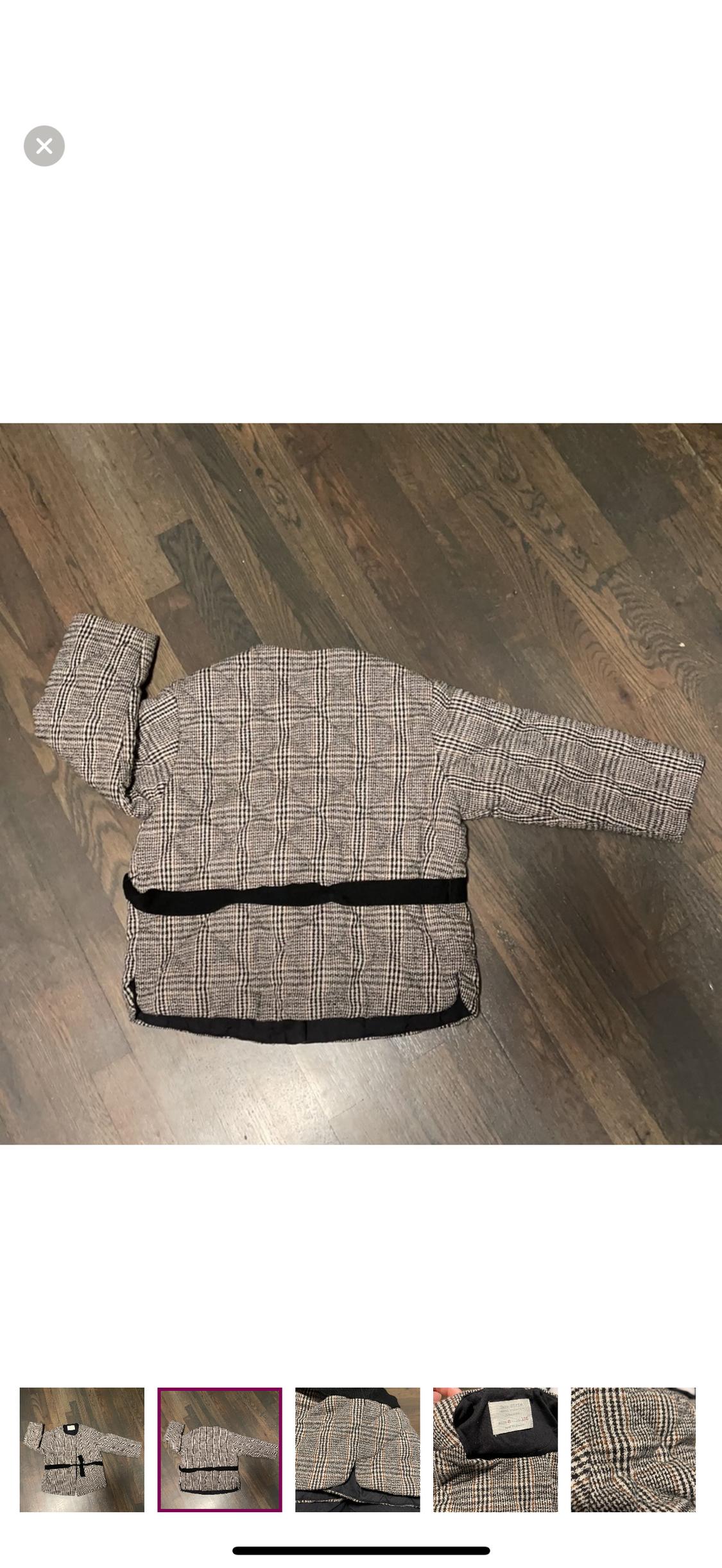 CHECKED JACKET WITH BELT FOR GIRL - Image 2