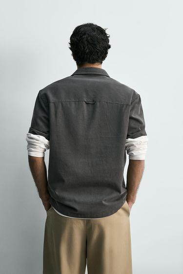 CHEMISE POLO FLUIDE - Gris de Zara - Image 2