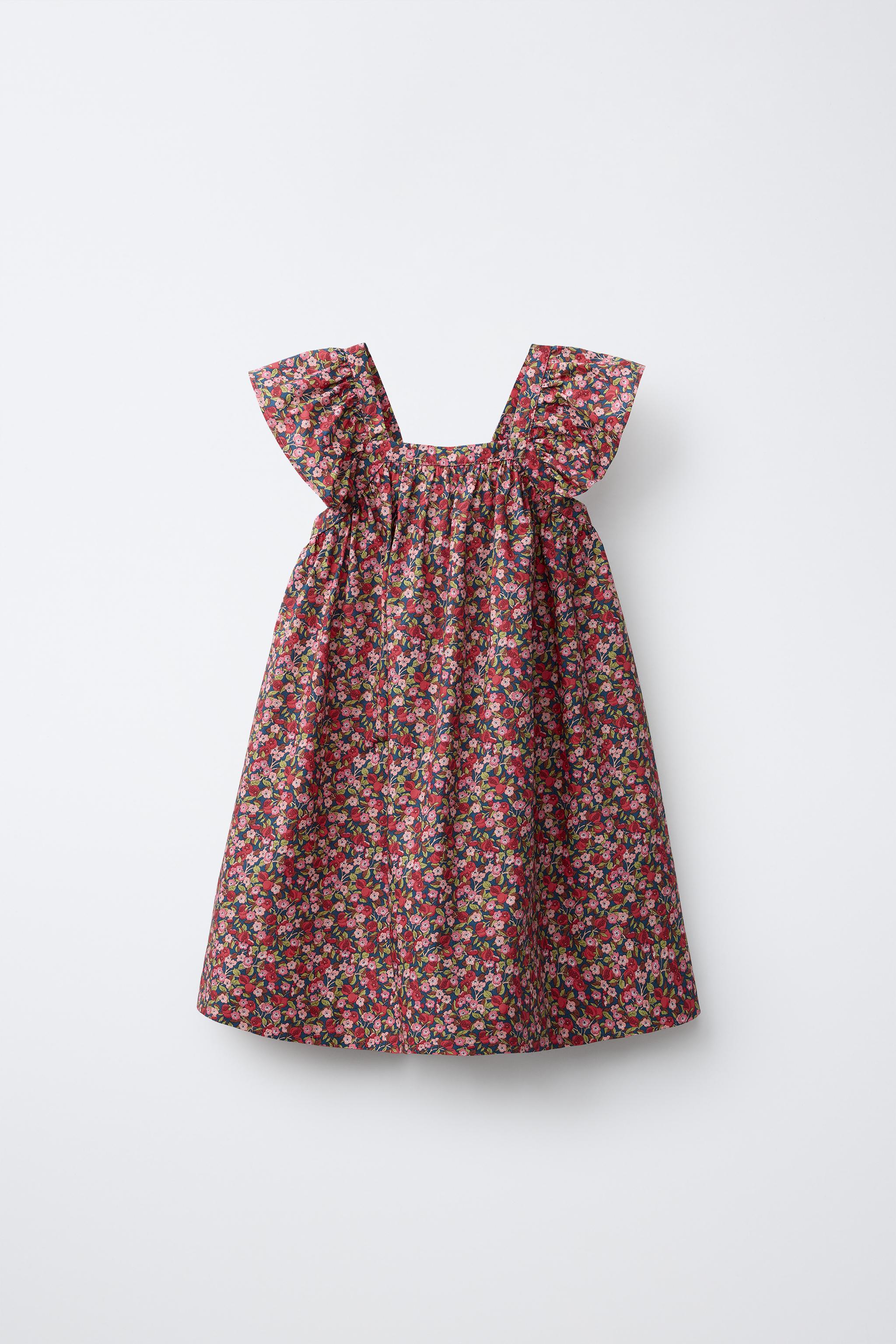 FLORAL PRINT DRESS MADE WITH LIBERTY FABRIC — Pink