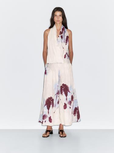 Zara Printed culottes - white