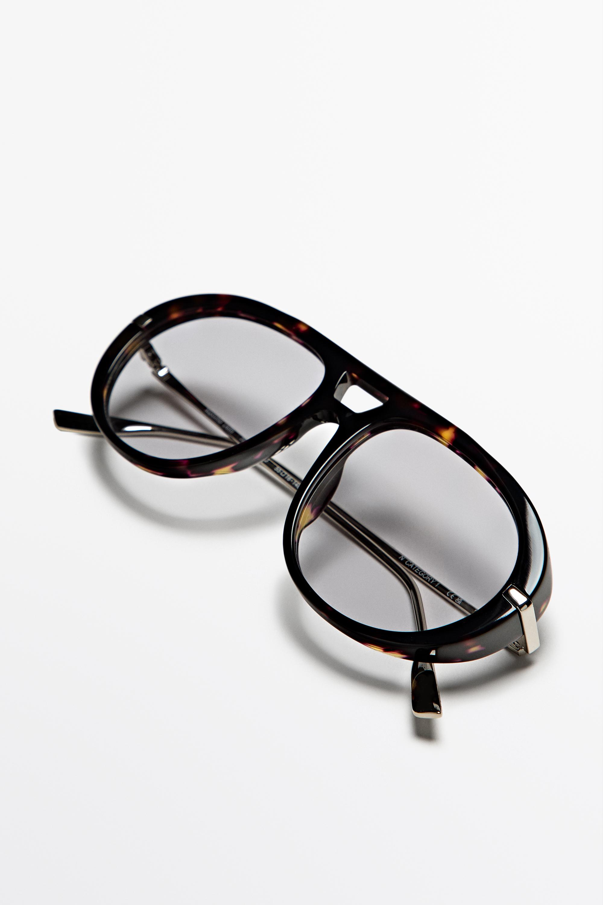 Lunettes aviateur effet écaille