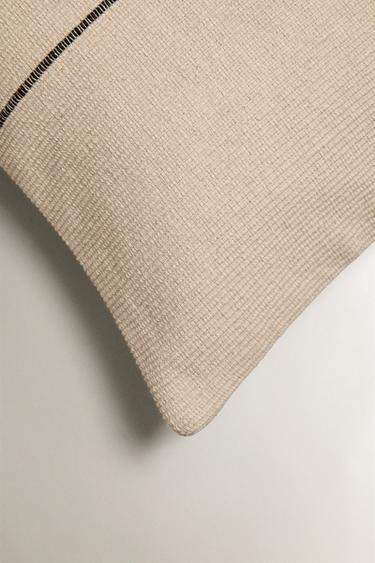 LINE CUSHION COVER - Brown by Zara - Image 1