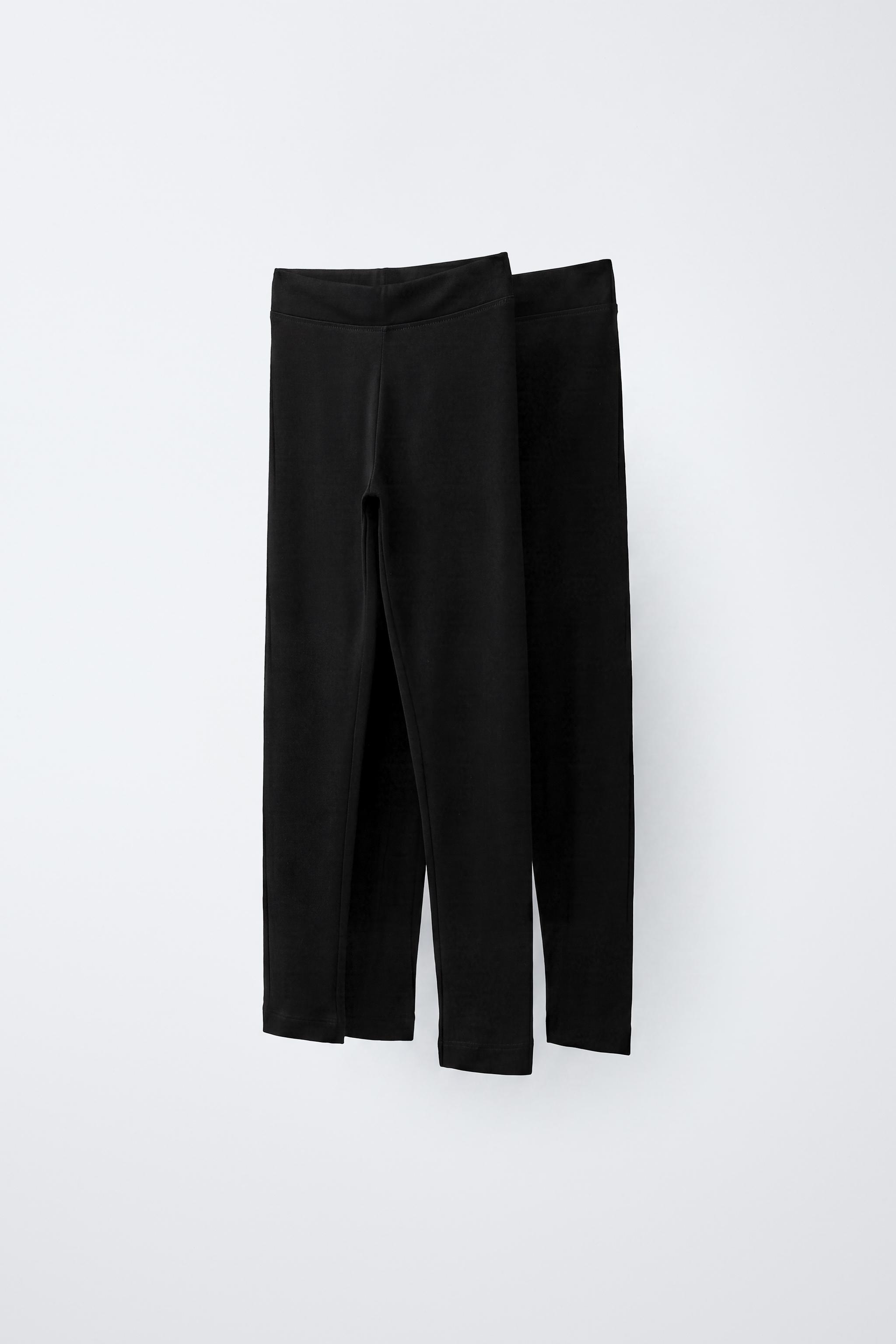 TWO PACK PLAIN LEGGINGS — Black