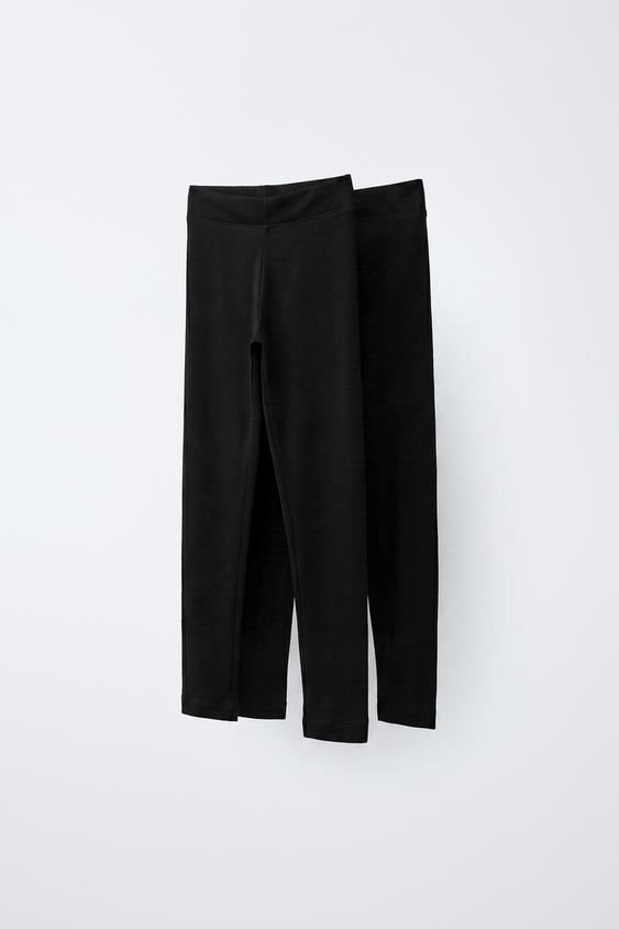 TWO-PACK OF PLAIN LEGGINGS - Black by Zara - Image 0