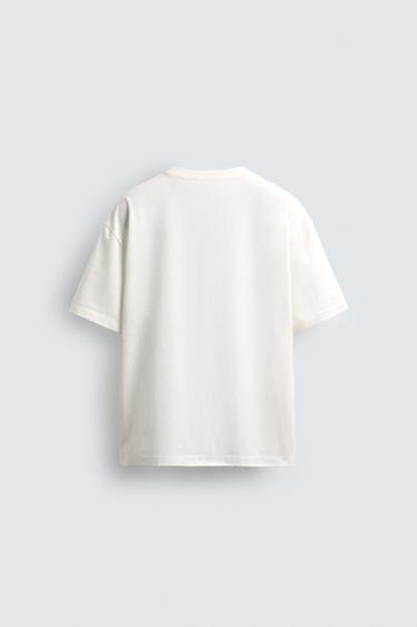 T-SHIRT MERCERISÉ MANCHES COURTES LIMITED EDITION - Blanc de Zara - Image 6