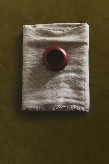 SOFT FINE THROW WITH FRAYED DETAILING - Grey / Beige by Zara - Image 5