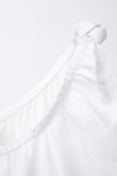 TOP COL ASYMÉTRIQUE - Blanc de Zara - Image 2