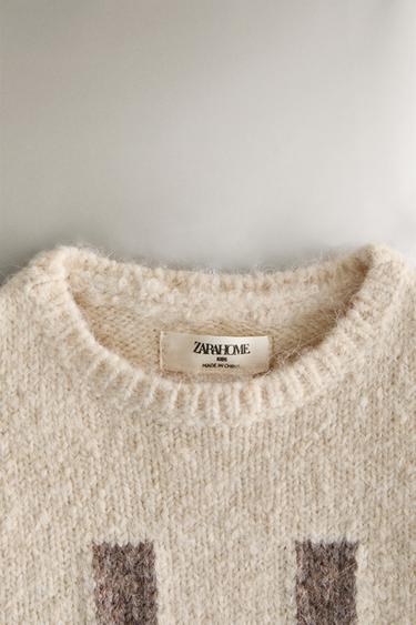 PULL ENFANT LETTRE U - Blanc cassé de Zara - Image 1