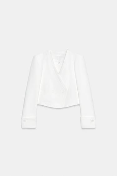 BLAZER CROISÉ ZW COLLECTION - Blanc de Zara - Image 5