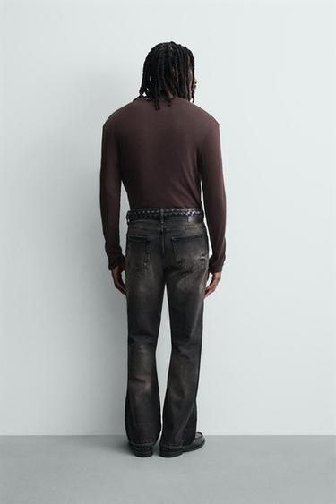 FLARE FIT JEANS - Charcoal by Zara - Image 2