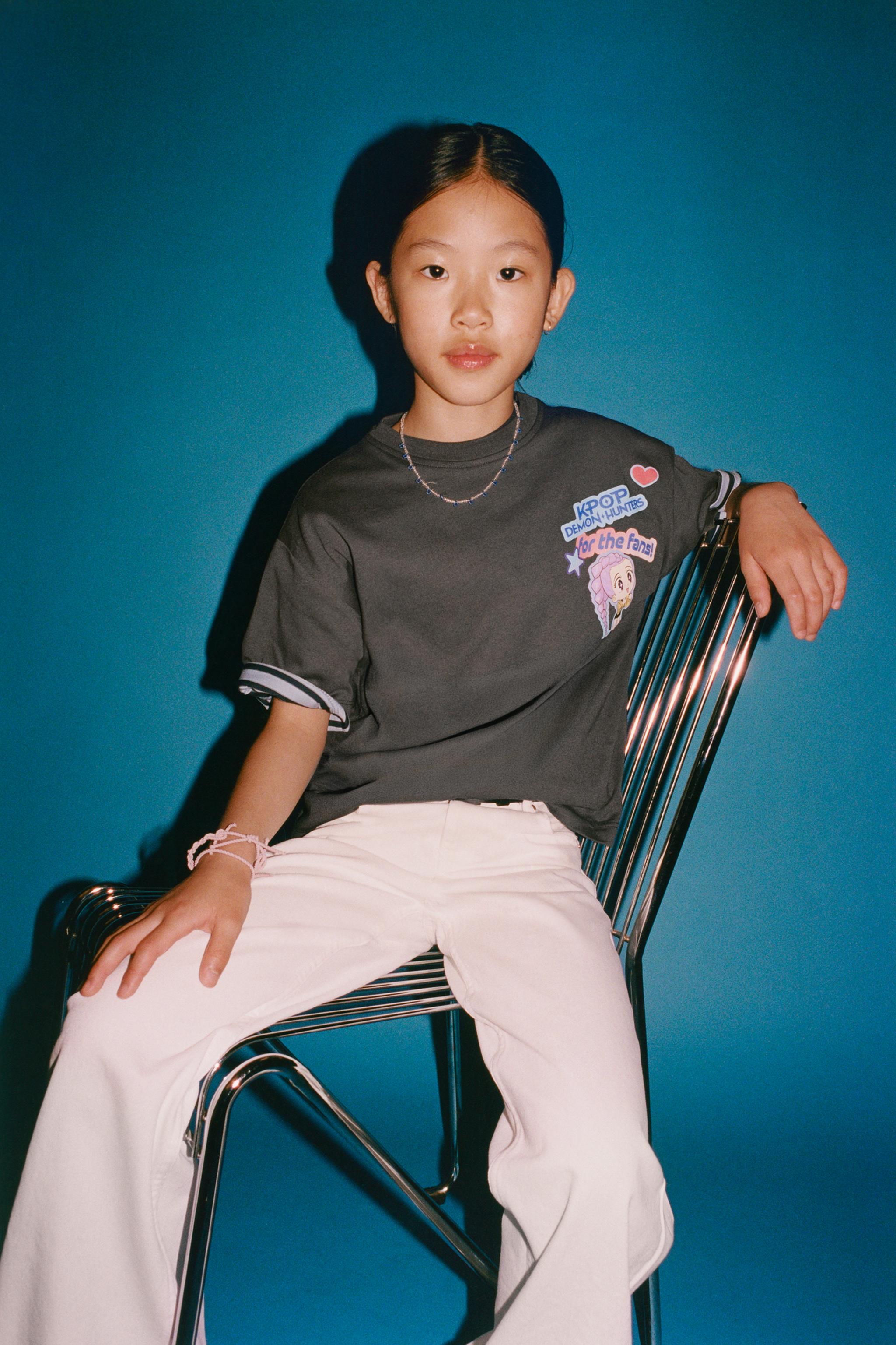 Детские футболки Zara KPOP DEMON HUNTERS™ NETFLIX © WASHED EFFECT T-SHIRT