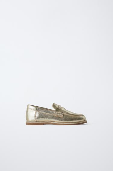 METALLIC LOAFERS - Gold by Zara