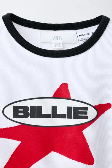 T-SHIRT CÔTELÉ IMPRIMÉ BILLIE EILISH ® LASH MUSIC © - Blanc de Zara - Image 2