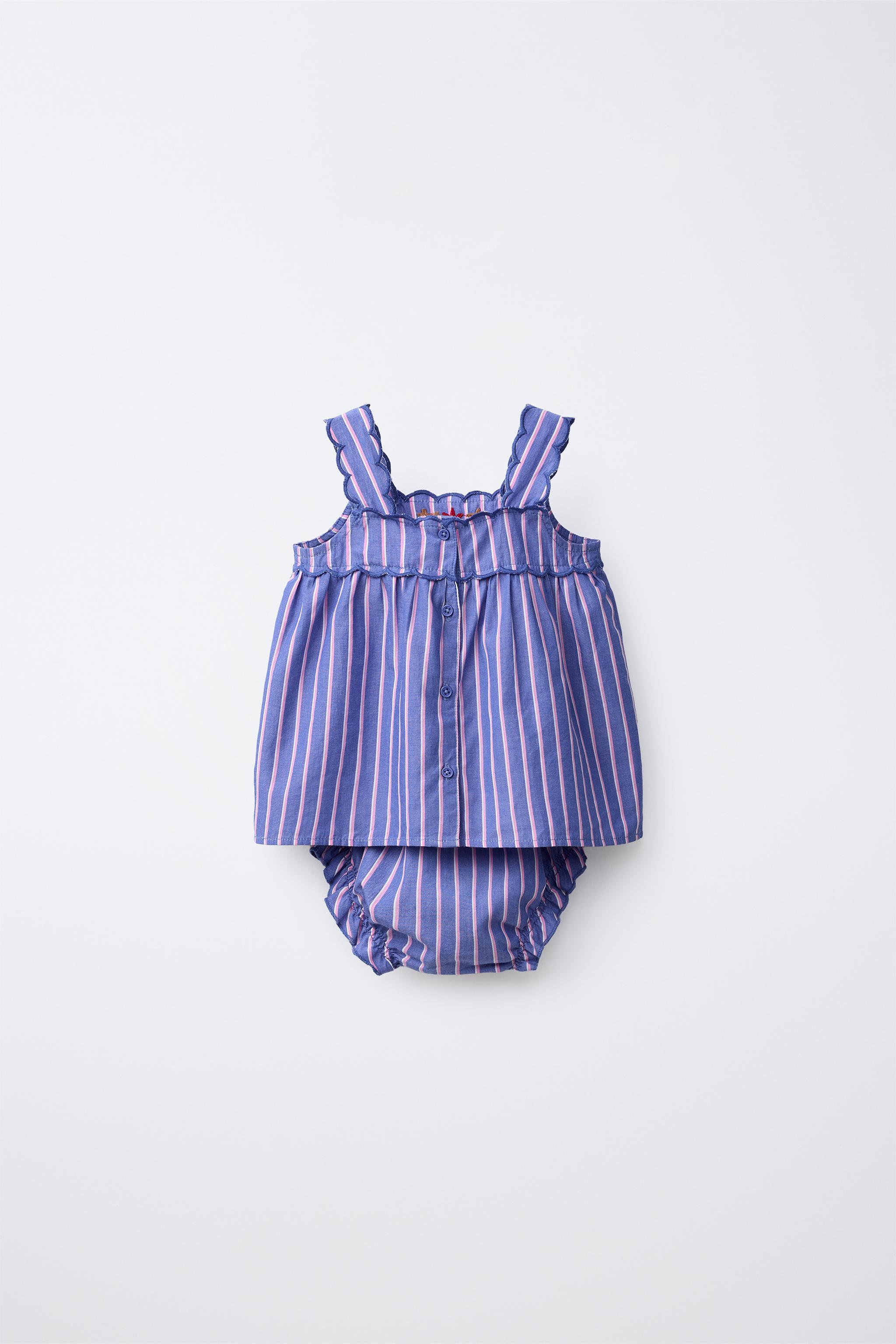 ENSEMBLE BLOUSE ET CULOTTE À RAYURES BRODERIES SISSEL EDELBO X ZARA KIDS