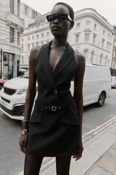 MINI BLAZER-EFFECT DRESS - Black by Zara - Image 1