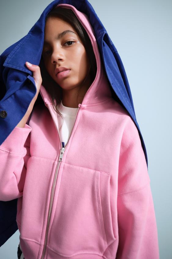 0FR. PARIS X ZARA EMBROIDERED ZIP-UP SWEATSHIRT - Pink by Zara - Image 0