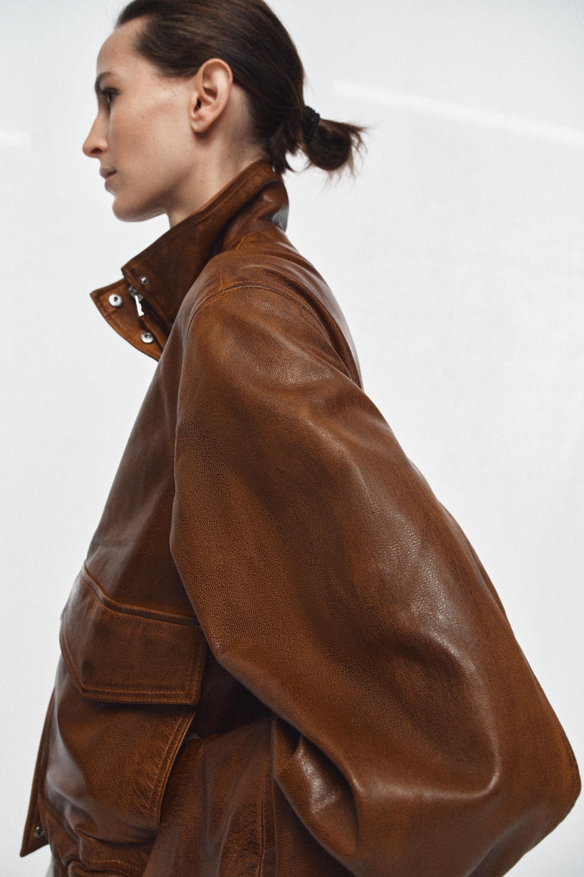 %100 DERİ BOMBER CEKET ZW COLLECTION LIMITED EDITION - Görsel 3