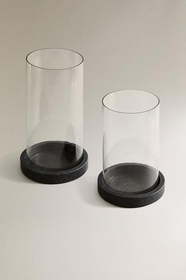 VASE LANTERNE EN VERRE - Noir de Zara - Image 1