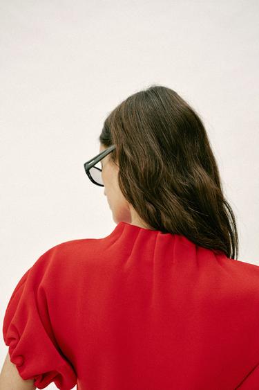 TOP EN MAILLE FRONCÉ - Rouge de Zara - Image 5