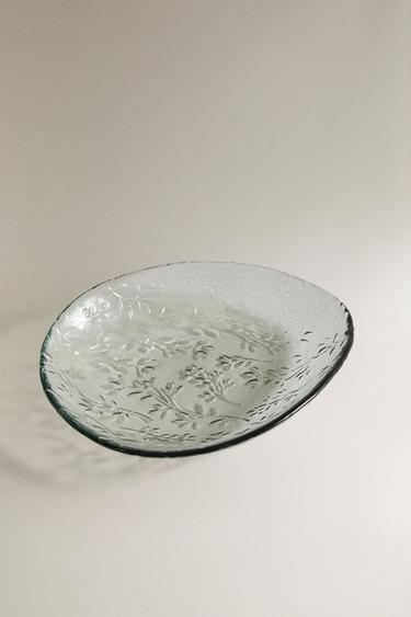 PETIT BOL EN VERRE FLEURI - Vert bleu de Zara - Image 1